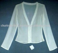 blusa chifon  manga larga 