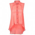 blusa chifon sin mangas