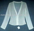 blusa chifon  manga larga 