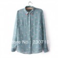 blusa georgette  manga larga