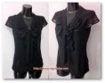 blusa georgette  manga corta 